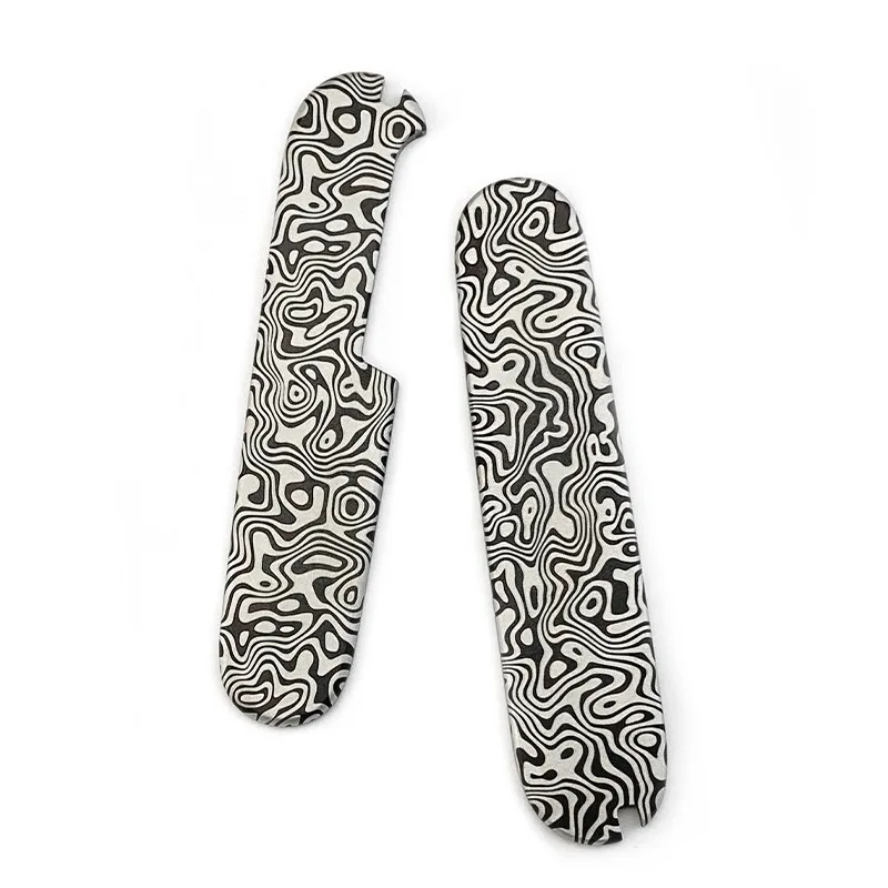 Repuesto empuñadura navaja Victorinox 91 mm TC4 damasco CNC - imagen 2