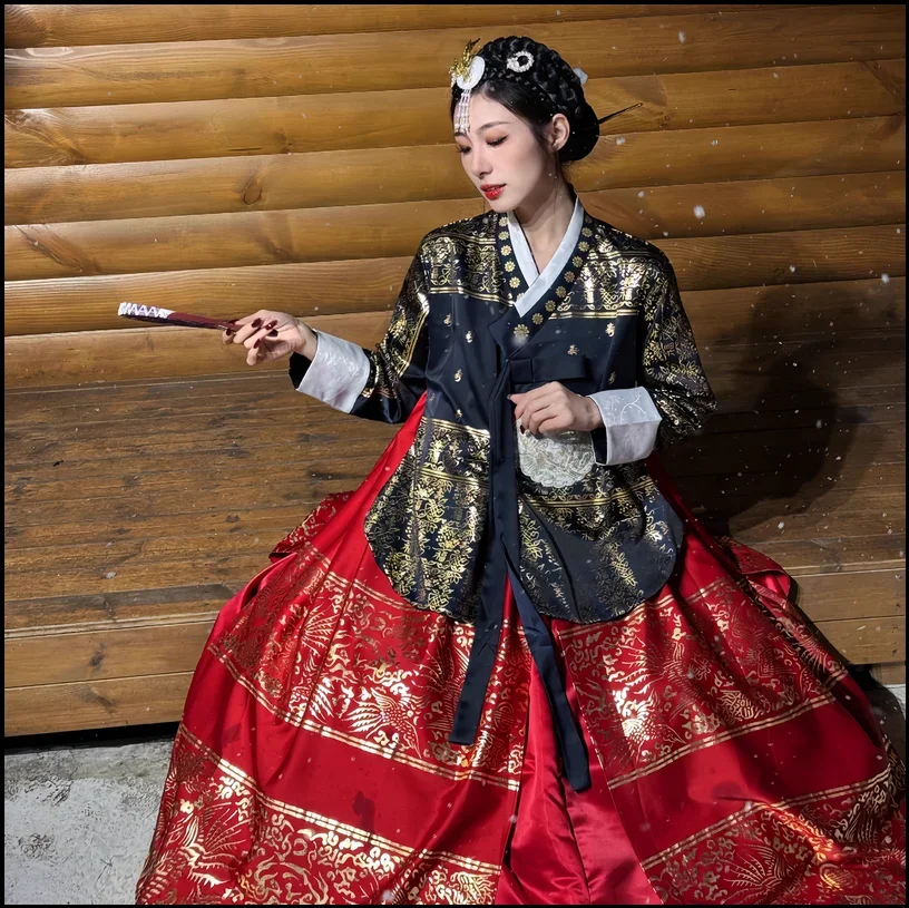 Fotografía de viaje de estilo étnico Hanbok del Palacio Yanji coreano de alta gama