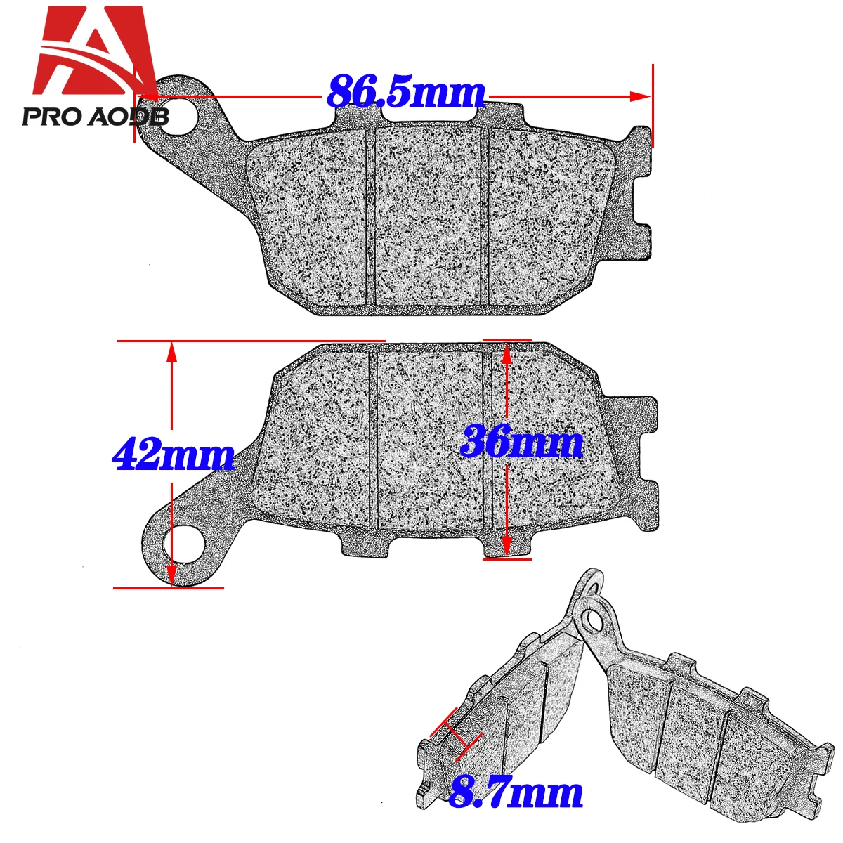 For Retro/C/R/T VT 1300 CXA Fury VT 1100 C3 Shadow Aero Sturdy Durable Brake Pads Disc For Honda VRX 400 CBF 500 4 VTX 1300 S - view 2