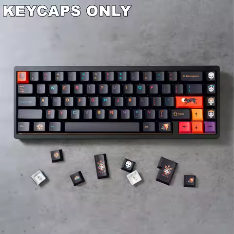 Teclas de raíz japonesa Ninja de 134 teclas, perfil de cereza PBT de 1,75 mm de grosor para teclados MX Stem |   Sublimado de tinte de 5 lados |   Decoración de escritorio - AliExpress 