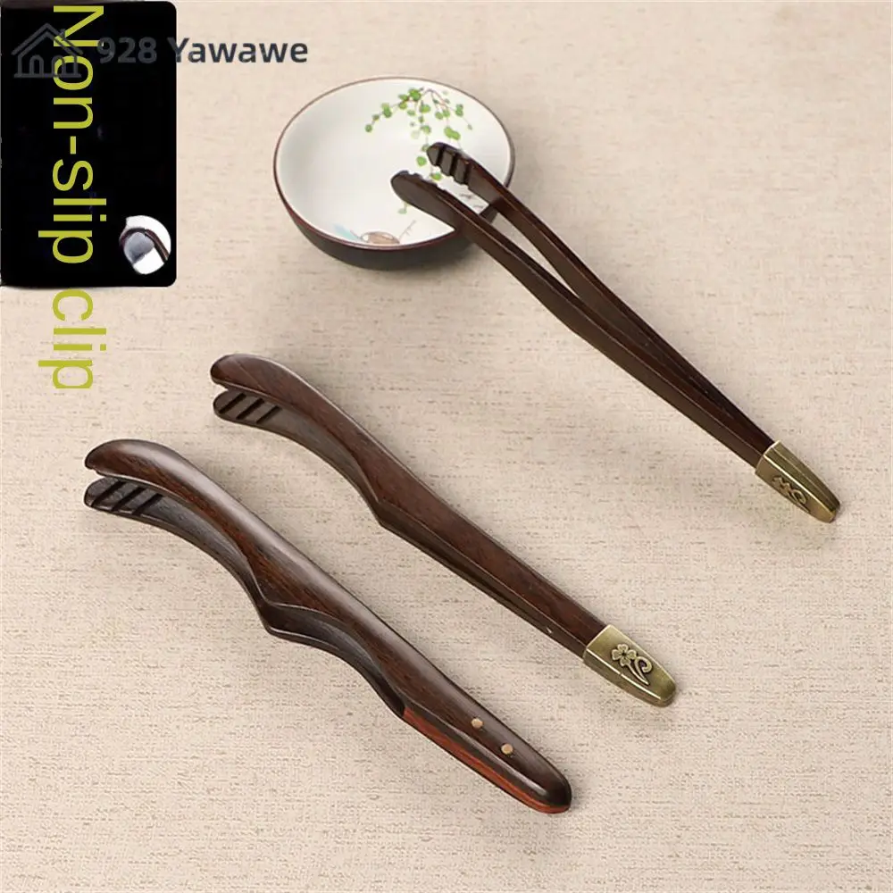 Tea Clip Fall-proof Wear-resistant Wooden Single Or Multiple Tweezer Bamboo Wooden Tea Clips Non-slip Sawtooth Versatile Tongs