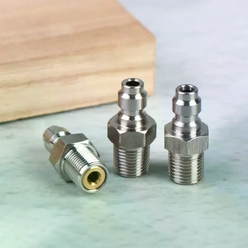 1PC Quick Connect Valve For High Pressure Applications Featuring An 8mm Male Connector And M10*1 NPT/BSPP Compatibility