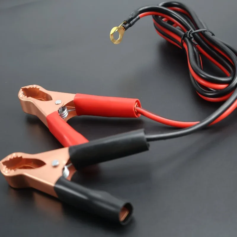 

50 А, инверторный провод для автомобильного аккумулятора, кабель передачи питания с зажимом типа «крокодил» и кольцевым отверстием 0,25 дюйма/6,3 мм, размер 40x32 мм