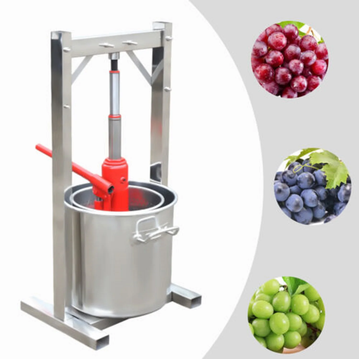 Imagem -04 - Fruit Press com Jack Hidráulico Wine Crusher Suco de Maçã Aid Queijo e Uva 12l Aço Inoxidável