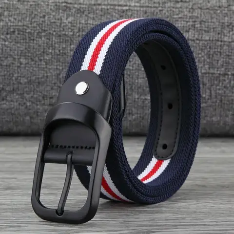 3.5cm 남성용 패브릭 캔버스 웨빙 벨트, 학생 디자이너 남성 레저 바지 벨트, 청바지 벨트, 남성 허리 벨트