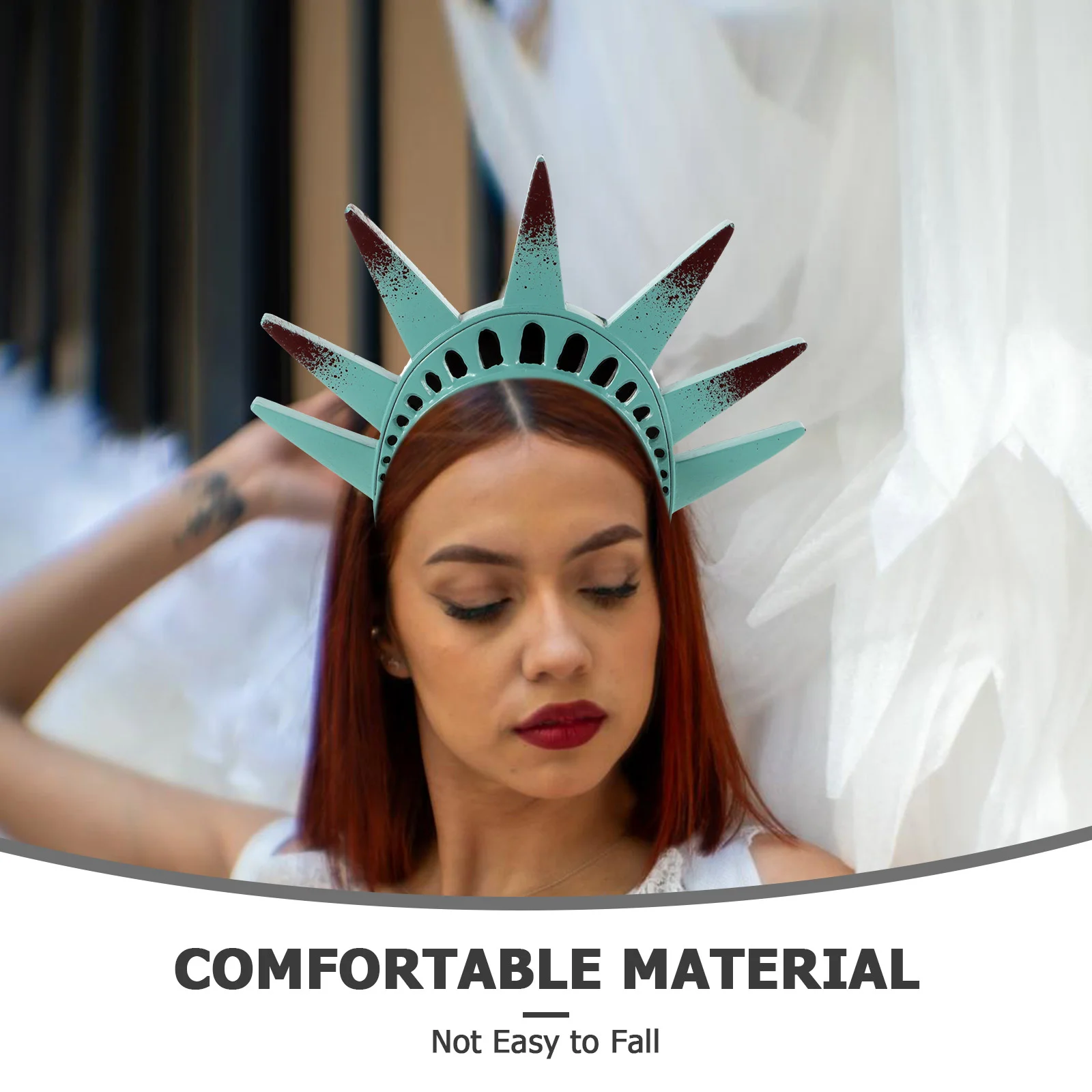 Goddess Headband Statue of Liberty Crown Torch Cosplay Headpiece City Souvenir Statues Costume