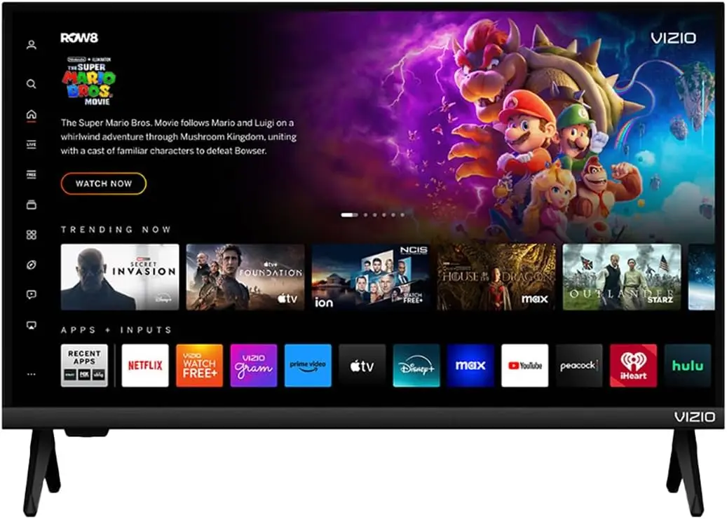 

24-дюймовый HD Smart LED-телевизор с полноцветной подсветкой, AirPlay, Chromecast и Alexa — восстановленный
