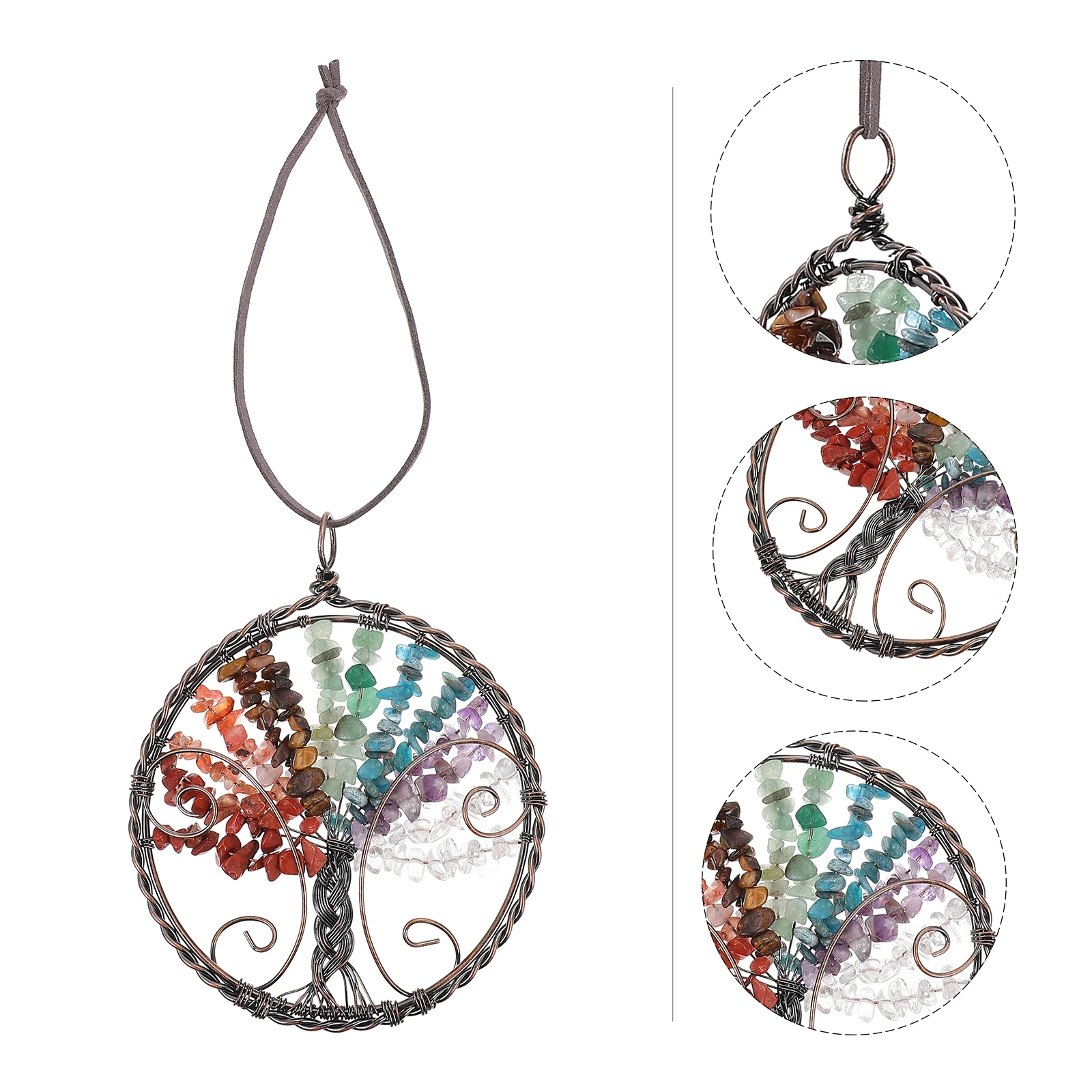 

1 pc Delicate Crystal Pendant Life Tree Shaped Home Decorative Ornament Auspicious Wall Art Hanging Adornment Fashionable