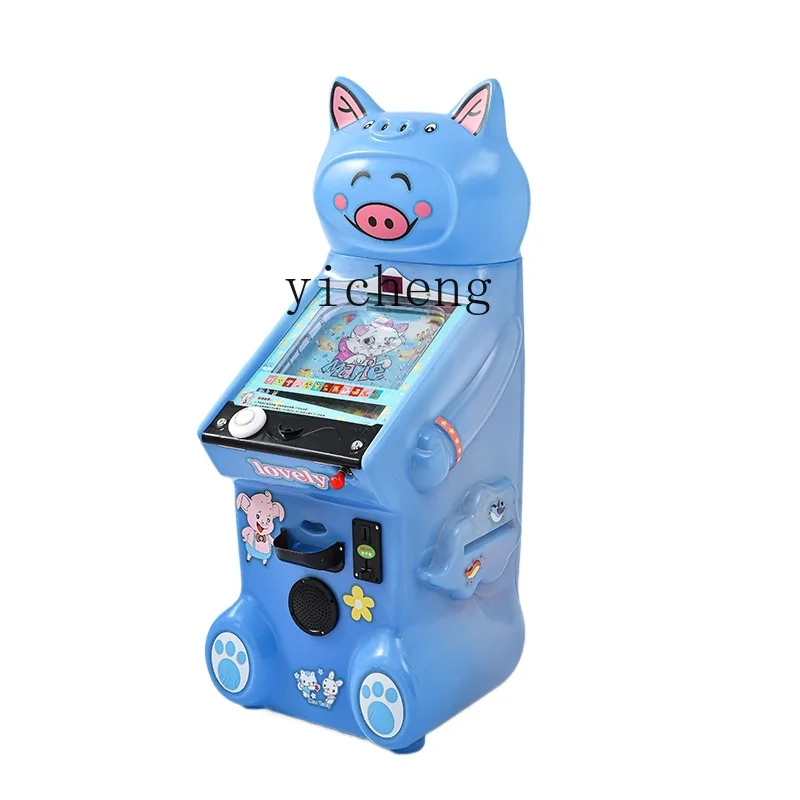 Tqh Coin-operated Pinball Machine Trolley Game Machine, brinquedos elétricos infantis, máquina de diversões bonito, comercial