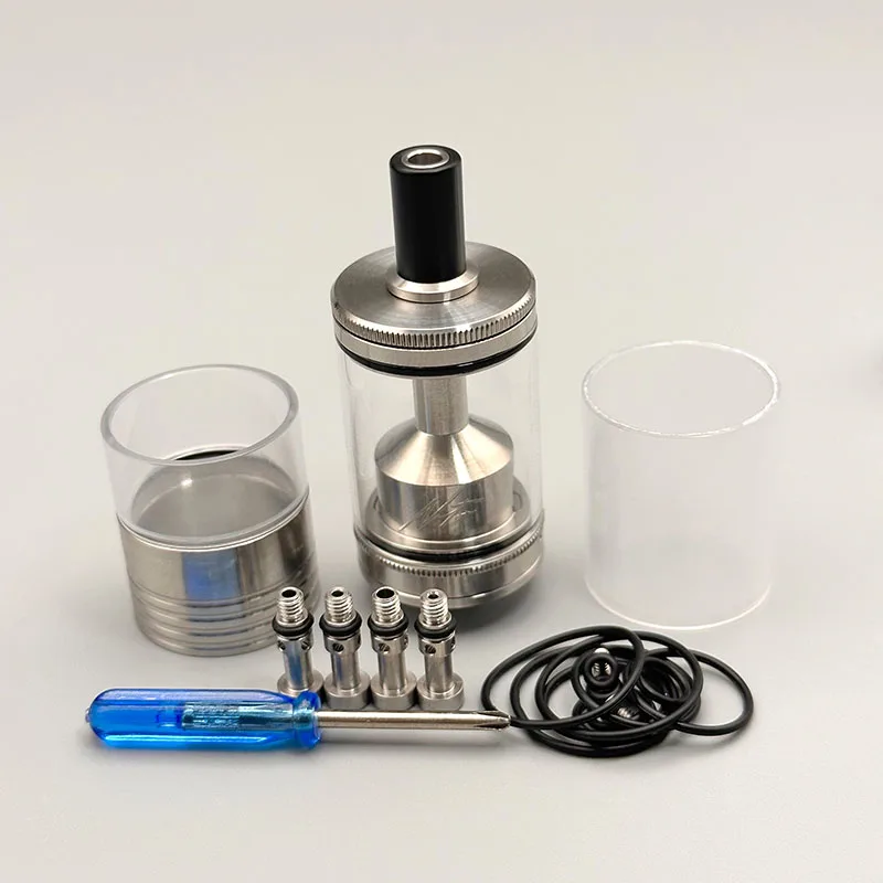 Netsu RTA MTL البخاخة 22 مللي متر 5 مللي 316ss ملف واحد العلوي ملء قابلة لإعادة البناء مع 1.0/1.2/1.5/1.8/2.0 مللي متر دبابيس الهواء vape خزان الملحقات