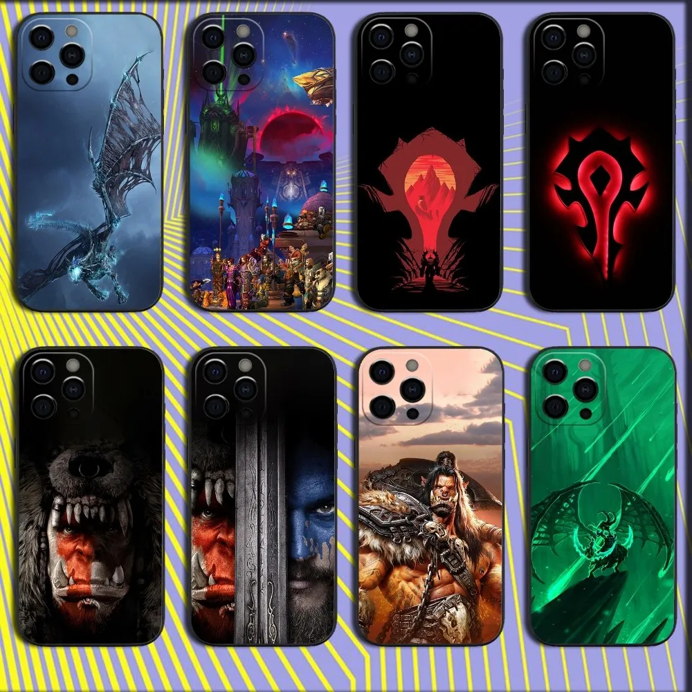 

W-World Of W-Warcraft Phone Case For iPhone 16,15,14,13,12,11,Pro,X,XS,Max,XR,Plus,Mini Soft Black Cover