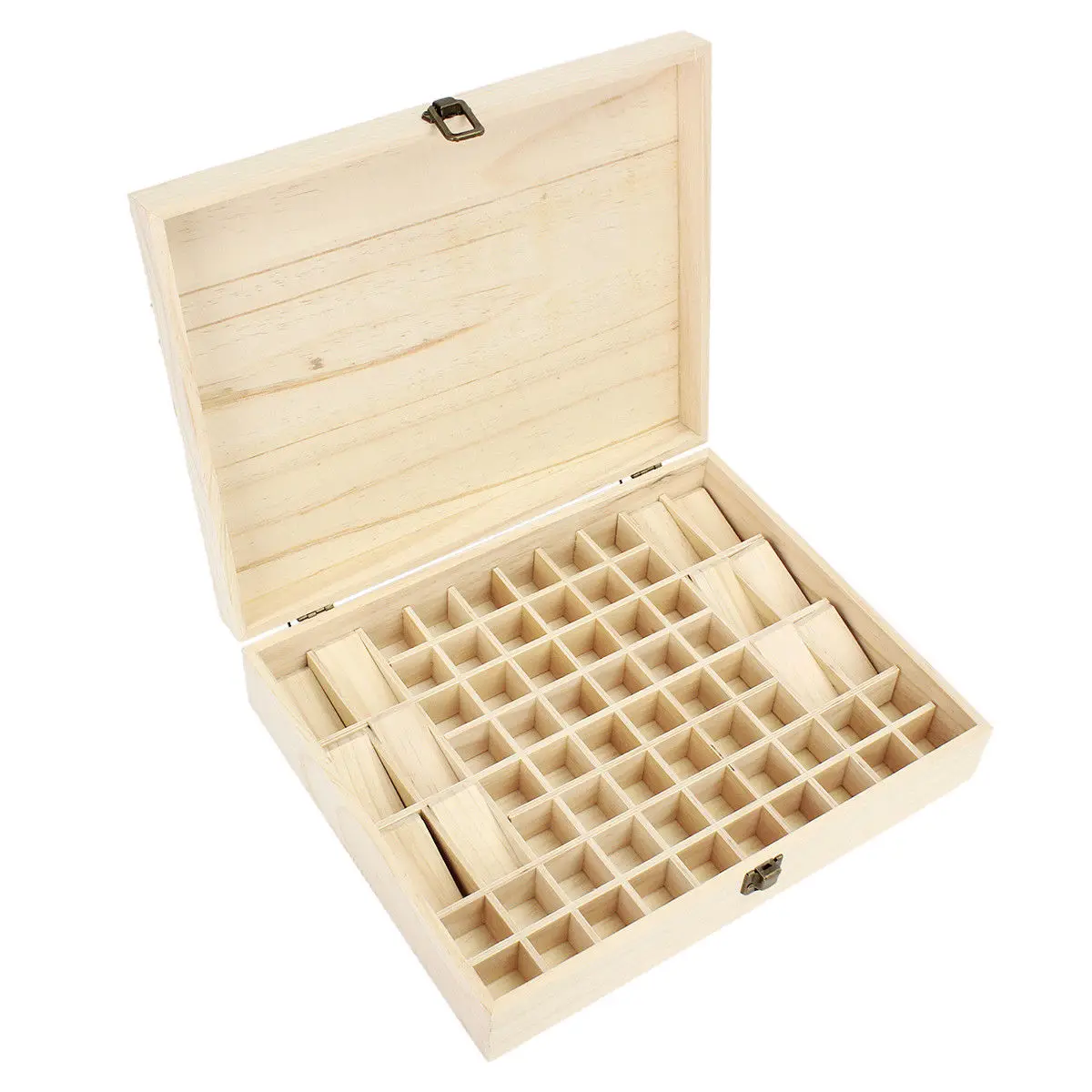 

Natural Pine Wood Essential Oil Storage Holes Portable Lightweight Travel Case For Oil Bottles Organizer Display Holder