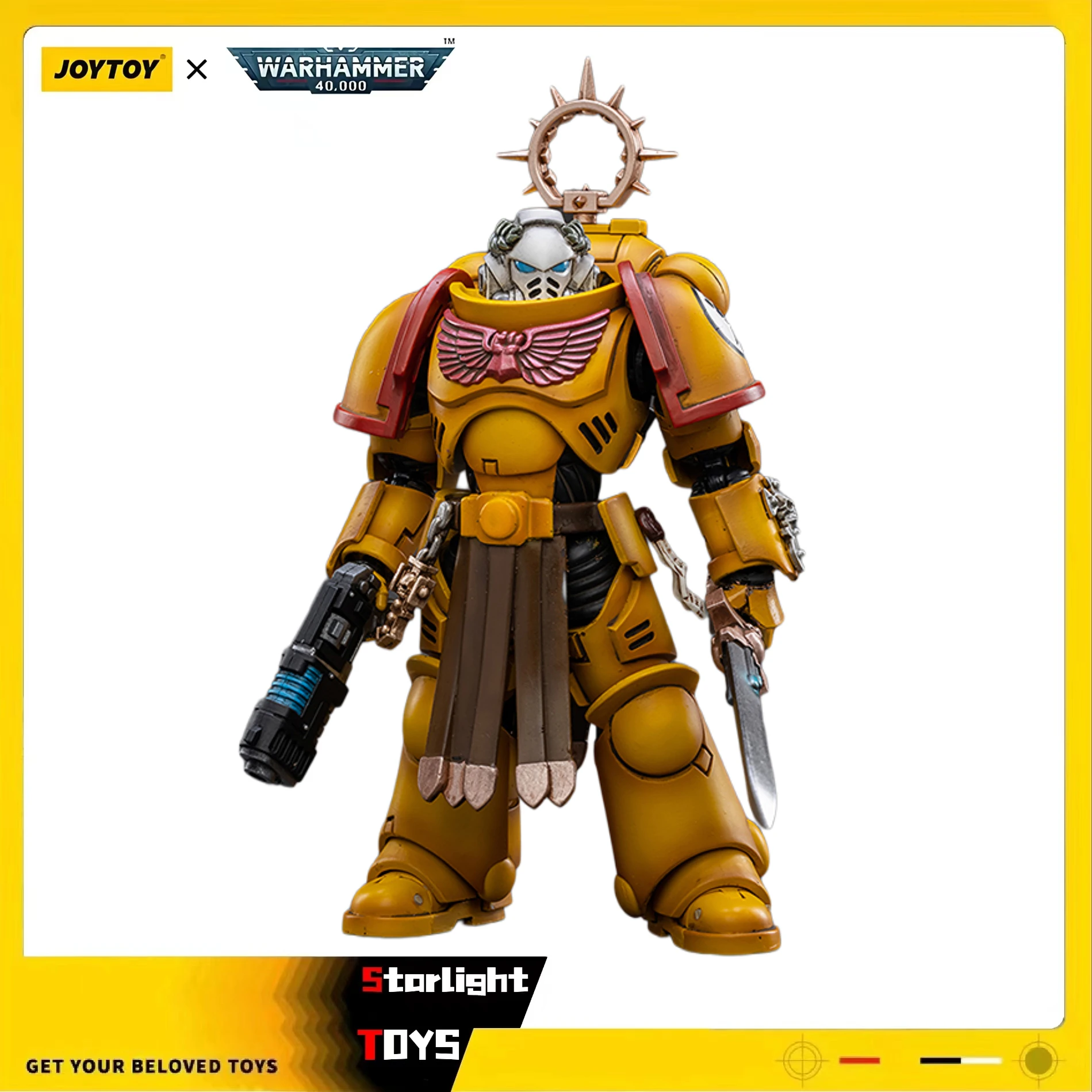 

JOYTOY 1/18 Action Figure Warhammer 40K Imperial FistsVeteran Brother Thracius Model Toy Gifts