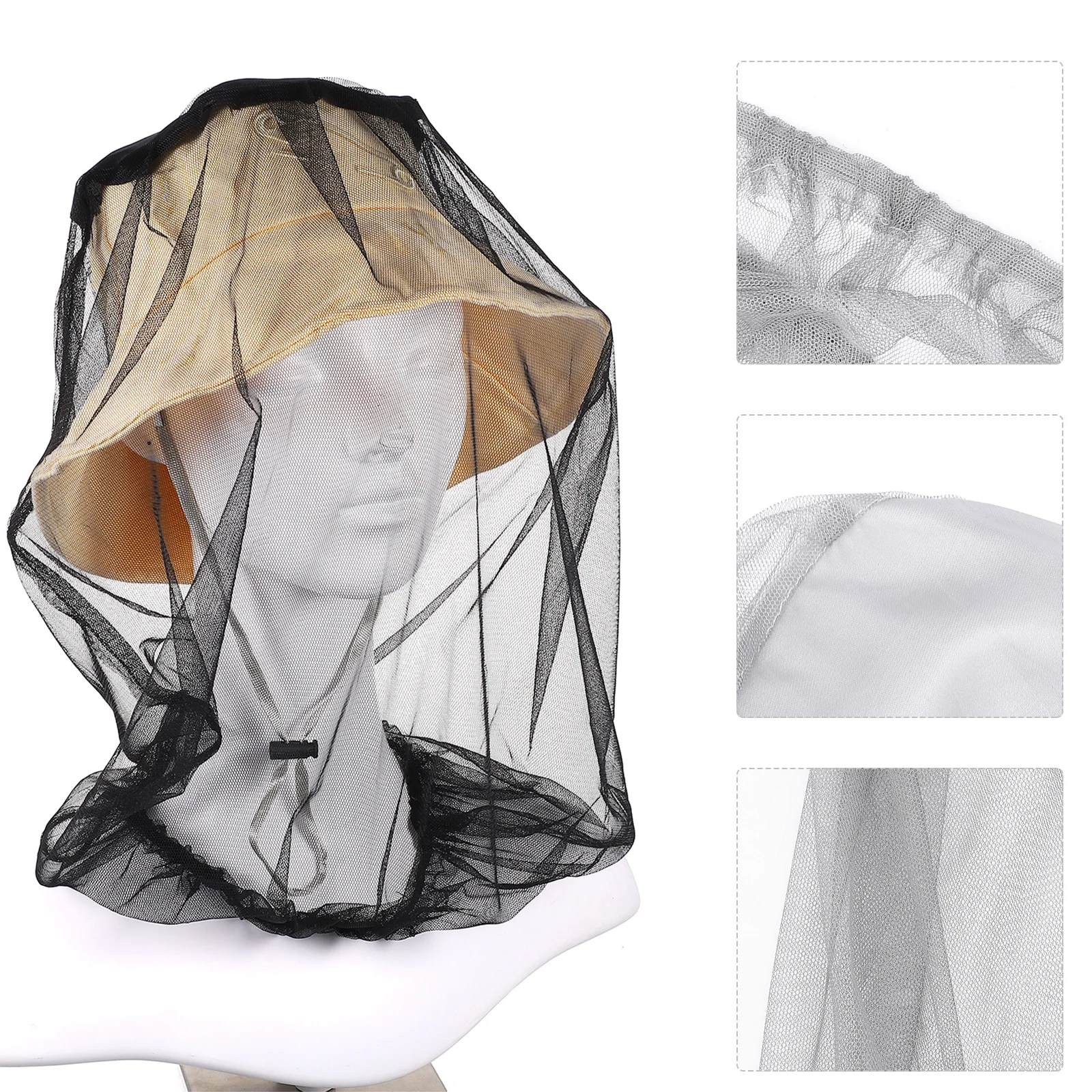 

2pcs Fishing Outdoor Beekeeping Mesh Cap Protective Gauze For Hiking Jungle Protection Outdoor Head Cover Beekeeper Hat Foldable