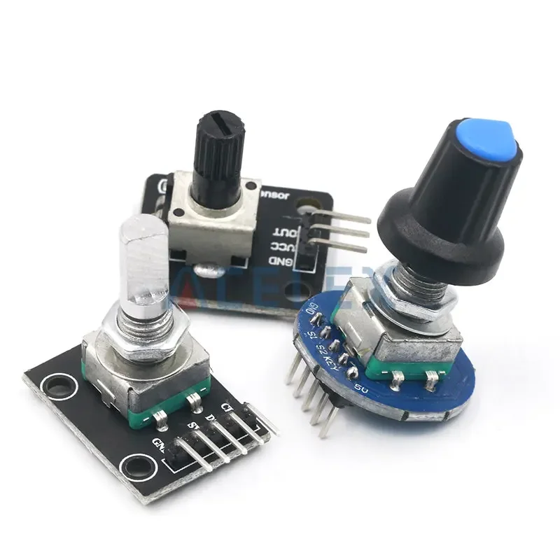 Модуль с поворотным кодовым датчиком на 360 градусов для Arduino, переключатель с датчиком кирпича, макетная плата, с штифтами, в комплекте с разъ...