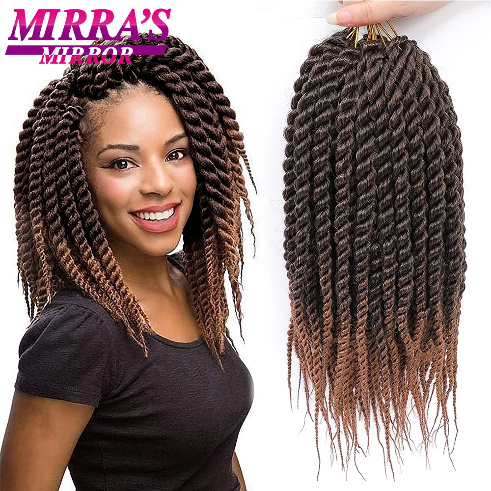 Havana-extensiones de cabello sintético para mujer, trenzas grandes senegalesas de ganchillo de 12 pulgadas, 18 pulgadas y 22 pulgadas