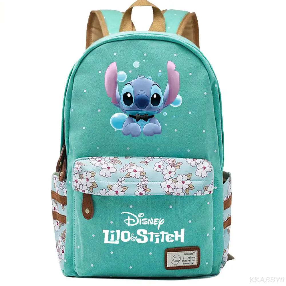 Disney Stitch chłopięcy dziewczęcy plecak szkolny 3D o płótno z nadrukiem pojemności plecak podróżny dla studentów Mochilas Kids