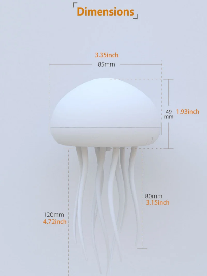 Smart sound control Night Light Replaceable DIY Jellyfish Lamp Art Decor Study Coffee Shop Bar Bedside Table Lamps