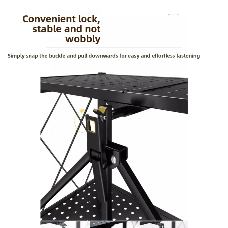 Installation-free folding kitchen shelves, floor-to-ceiling multi-functional shelves