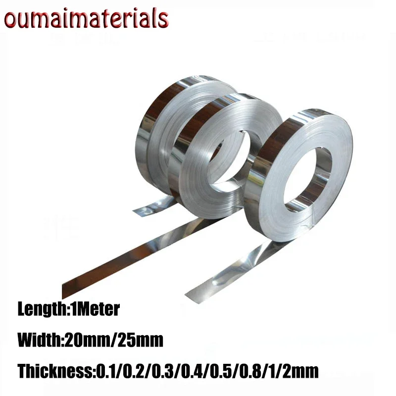 Fita Fina de 304 Chapa de Aço Inoxidável Folha 0.12 mm Largura 20 mm 25 mm x 1000 mm Todos os Tamanhos in Stock Aço Inoxidável