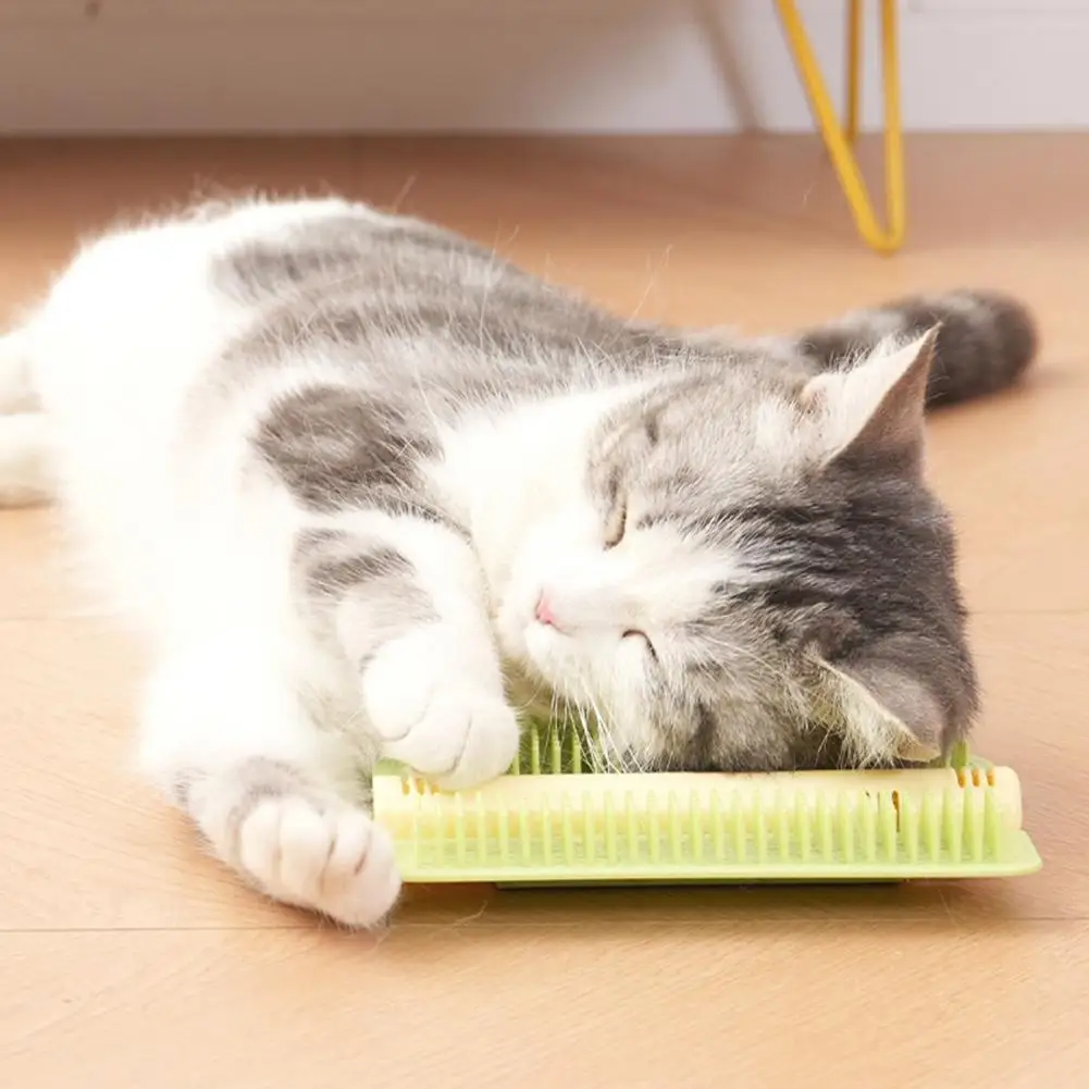 Comfortable Cat Grooming Accessory Multi-function Cat Scratching Tool Cat Self Groomer Brush for Indoor Cats Wall for Kittens