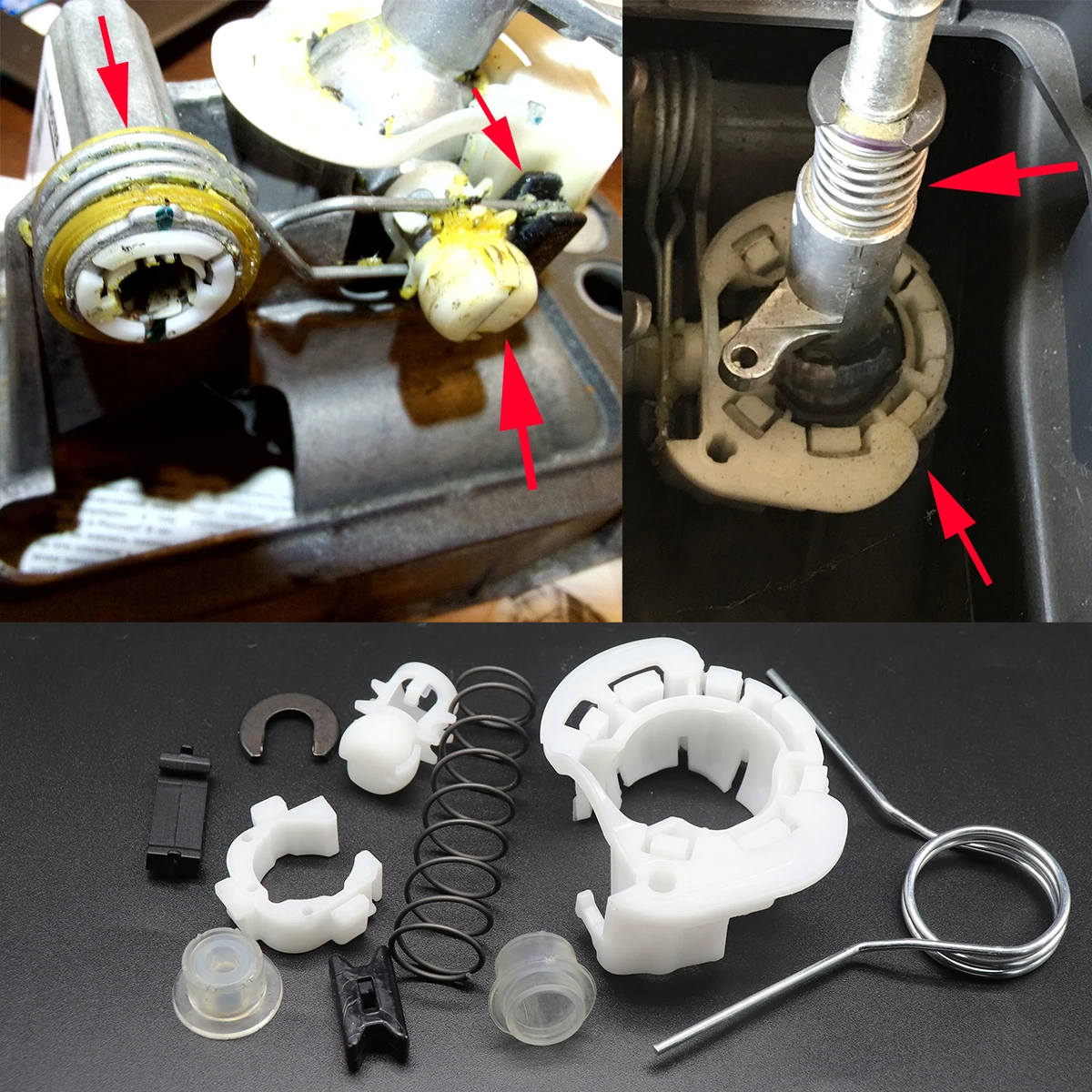 Upgrade 10pc Gear Shifter Selector Lever Shaft Spring Bushing for VW Beetle 5C CC B7 EOS 1F Repair Kit Car Spare Parts Manual view 5
