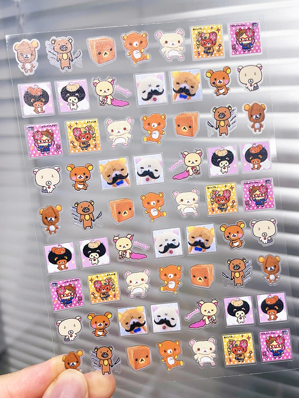 2026 Sommer Neu Rilakkuma Süße Nagelkunst-Aufkleber Japanische Cartoons Kleiner Bär DIY PVC Wasserdichter Selbstklebender Schiebeaufkleber – Detail 6