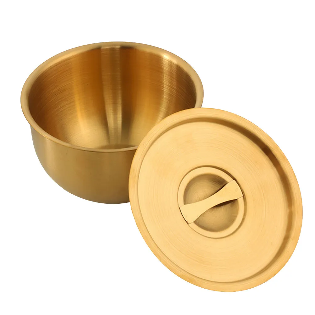 1Pcs Stainless Steel Steamed Egg Bowl Thickened Design Sturdy Soup Container Suitable for Home Restaurant Camping Bbq