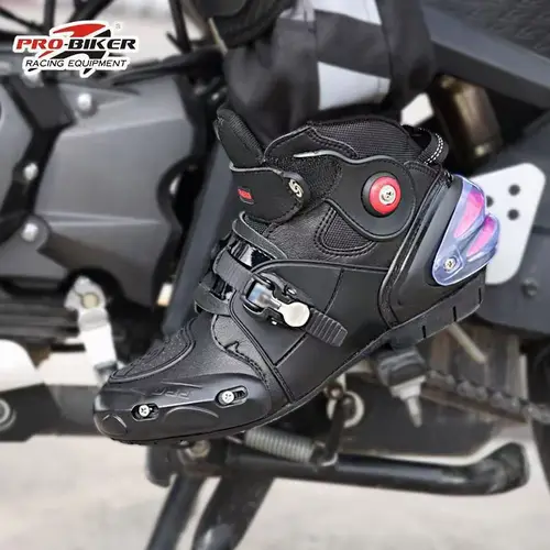 Imagen 2 del producto PRO-BIKE zapatos de motociclismo impermeables para todas las estaciones para hombres y mujeres botas de carreras todoterreno botas de motociclista