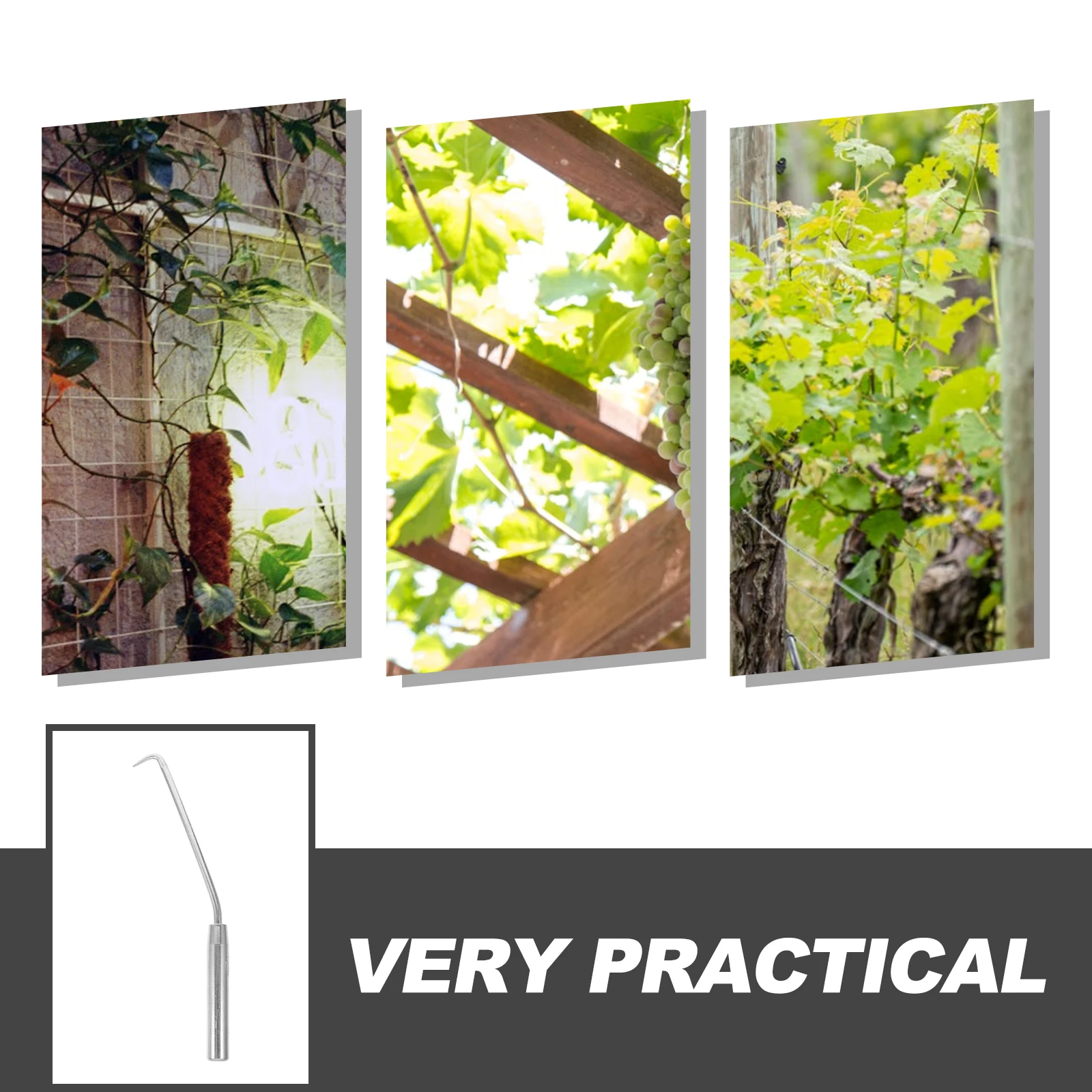 

2 Pcs Bundling Hooks Metal Tying Tools Steel Fence Climbing Hooks Portable Garden Wire Tie Tool Plant Cage Support 24cm