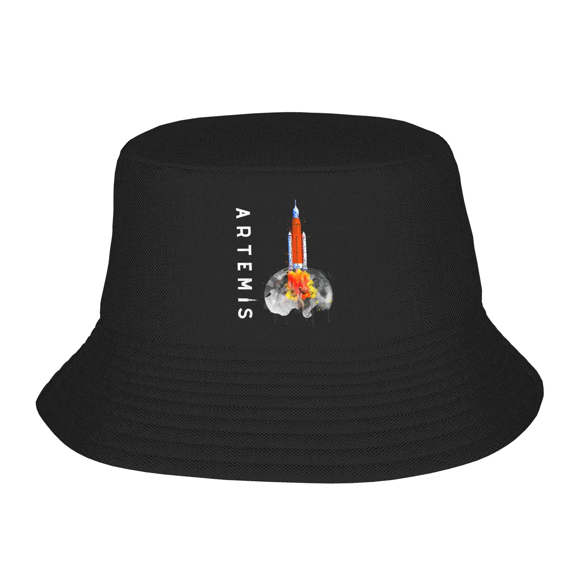 Artemis 1 SLS Rocket Launch Mission to The Moon and Beyond Bucket Hat For Unisex Casual Fishing Sunscreen Hats Portable  Cap
