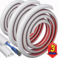 Floor Cord Cover Self-adhesive Car Door Seal Strip Waterproof Flexible Electrical Conduit Cable Protectors Home Wiring Accessory