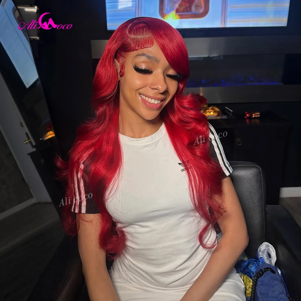 Upgrade Burgundy 200 Density 13x6 Drawstring Glueless Wig with Anti-Slip Silicone Pre Plucked 13x4 Lace Front Body Wave Wig