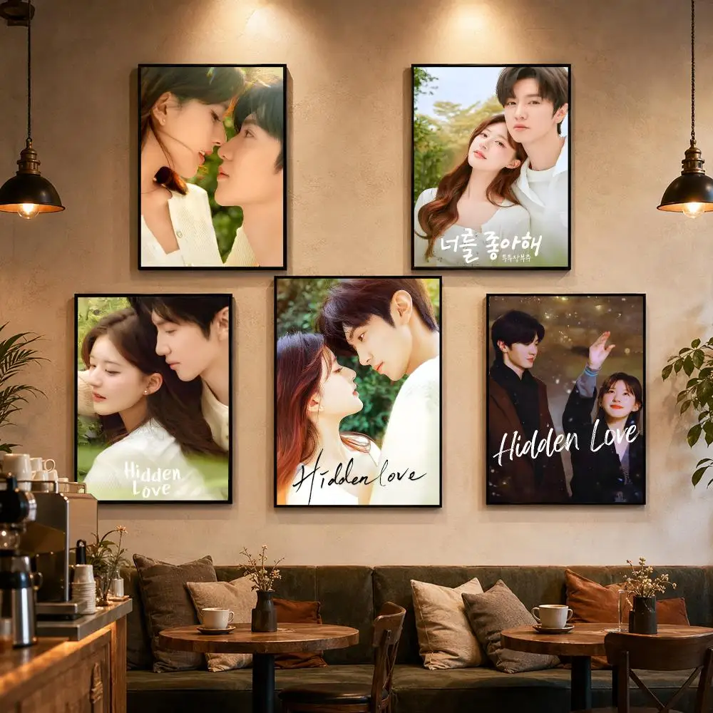 Romantic TV Series H-Hidden Love Poster Self-adhesive Art Waterproof Paper Sticker Coffee House Bar Dorm Room Wall Decor