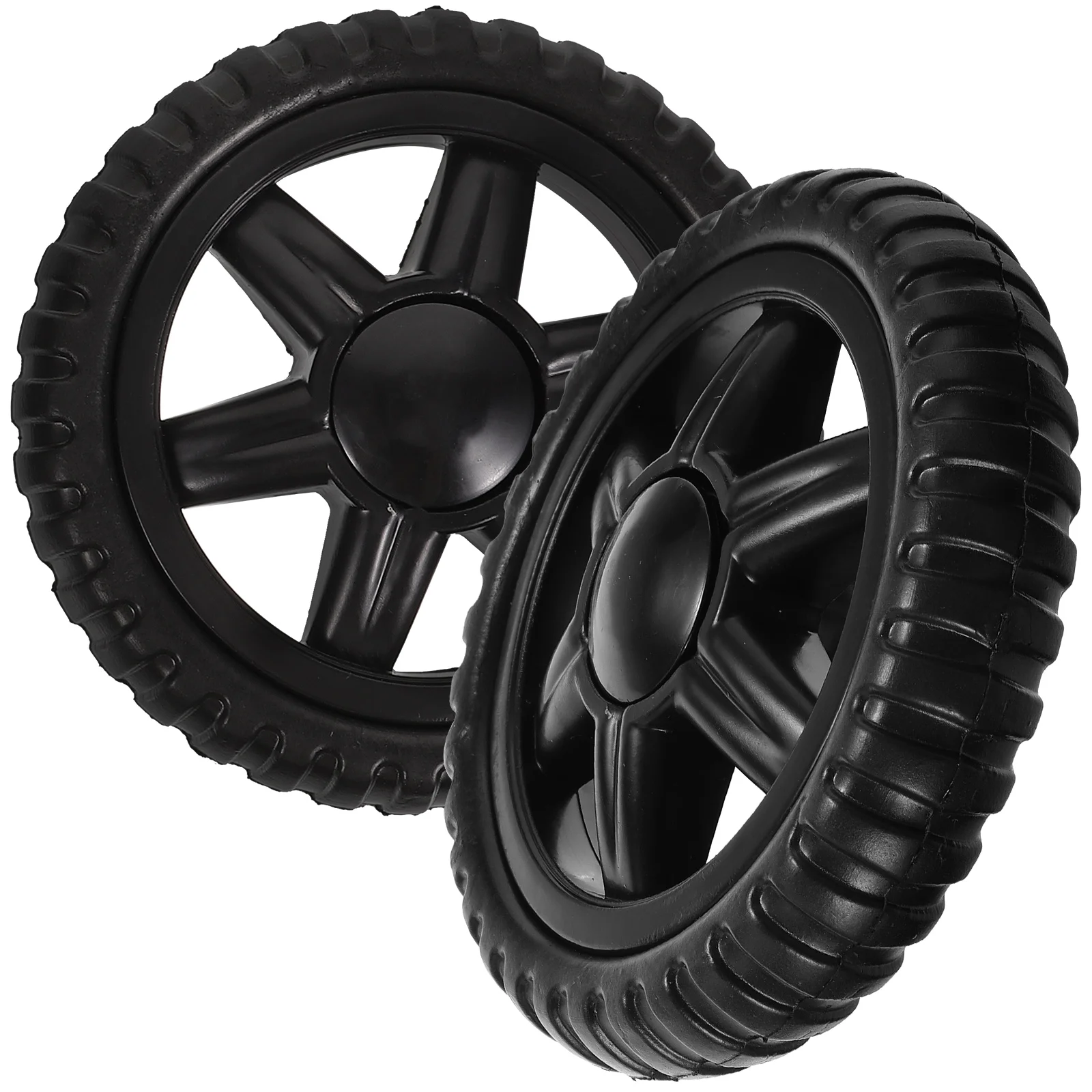 

2pcs Shopping Cart Wheels Durable Plastic Trolley Parts Replacement Caster Wheels for Cart Stable Design Wide Use