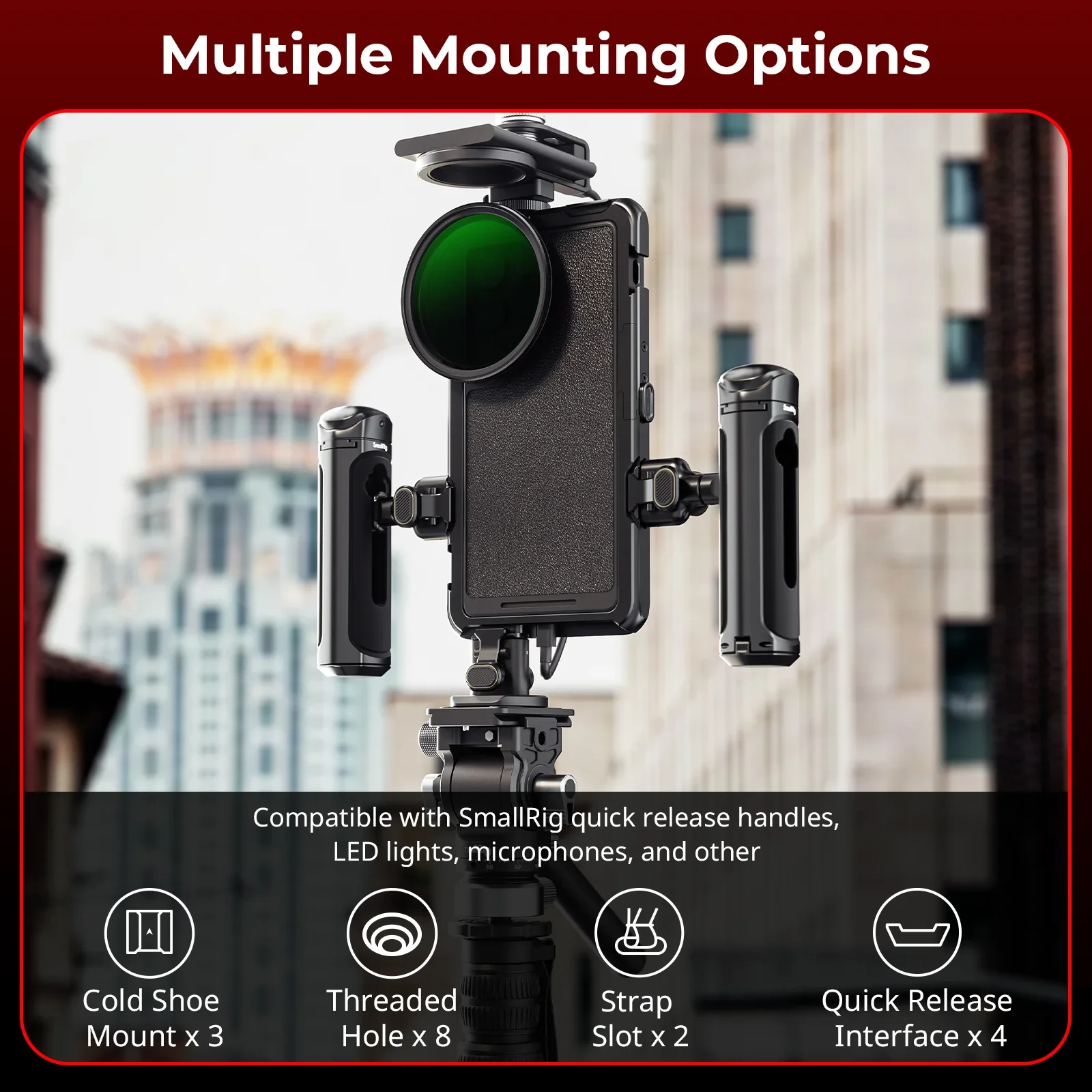 

SmallRig 5254 for Samsung S25 Ultra Phone Cage Mobile Video Kit with 17mm Lens Backplate Filter Adapter