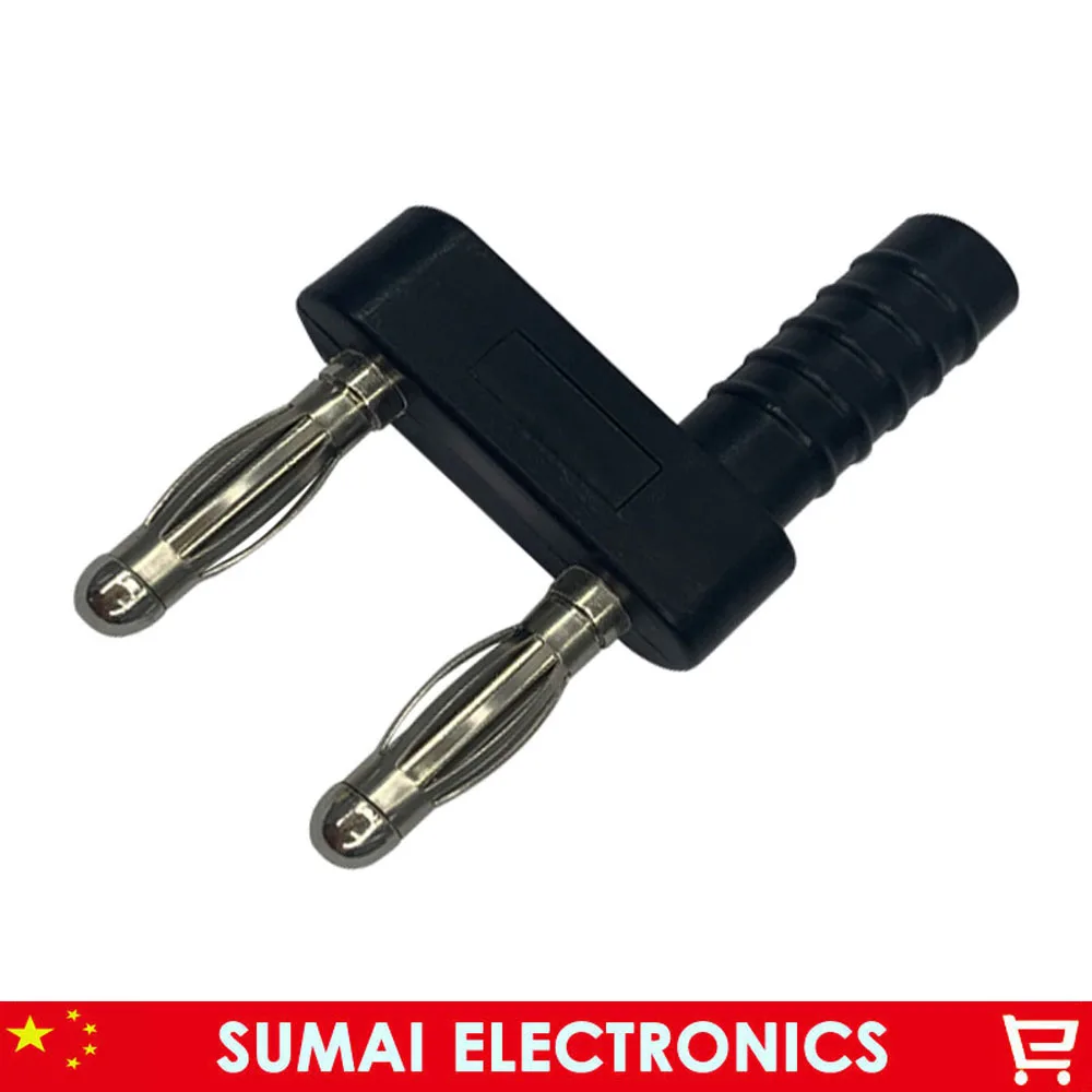 Sample,2 PCS DIY Short-circuits plug,double 4mm banana plug adapter for Multimeter calibration,14mm pitch