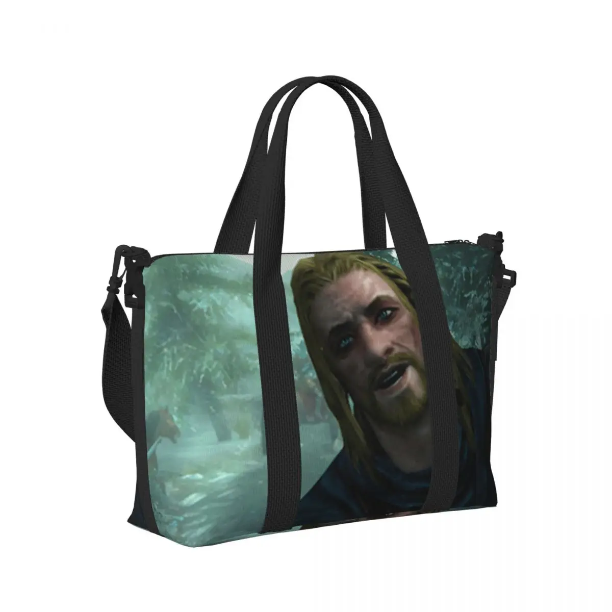 

Пляжная дорожная сумка Hey You're Final Awake Skyrim, большая вместительная сумка-тоут для тренажерного зала, йоги, женская дорожная сумка для покупок