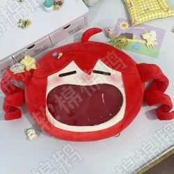 Anime Cosplay Plush Kasane Teto Transparent Zipper Big Mouth Cartoon Backpack Messenger Shoulder Bag