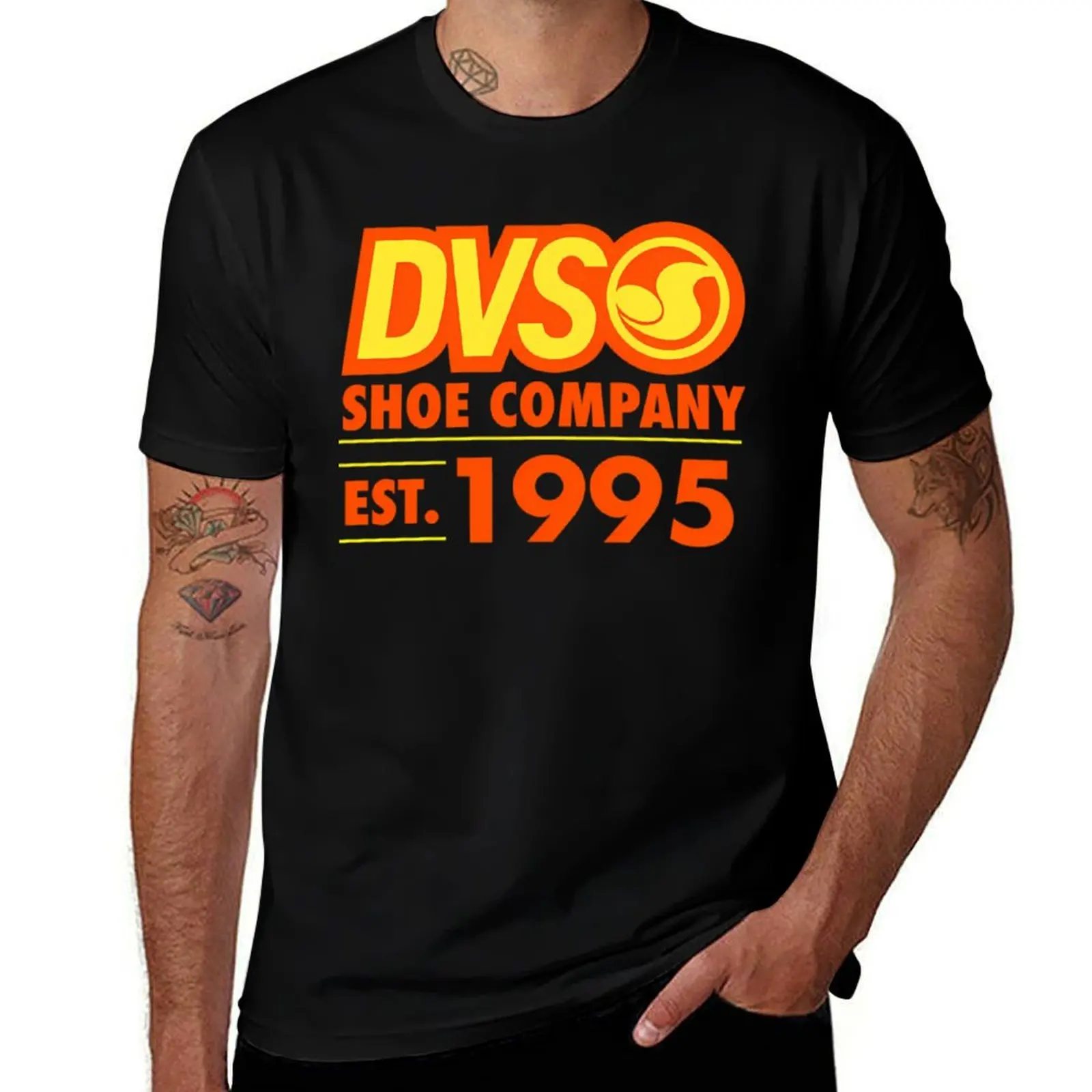 

Dvs Shoe Company Logo T-Shirt plus size tops Funny t-shirts topping vintage graphic tee outfits for men