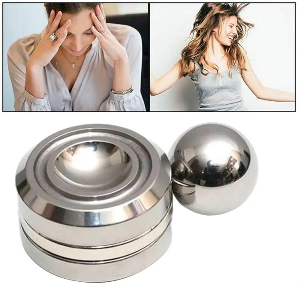 Juguetes giratorios de Metal, juego de rompecabezas magnético, giroscopio giratorio, yema del dedo, interesante Spinner Orbital portátil