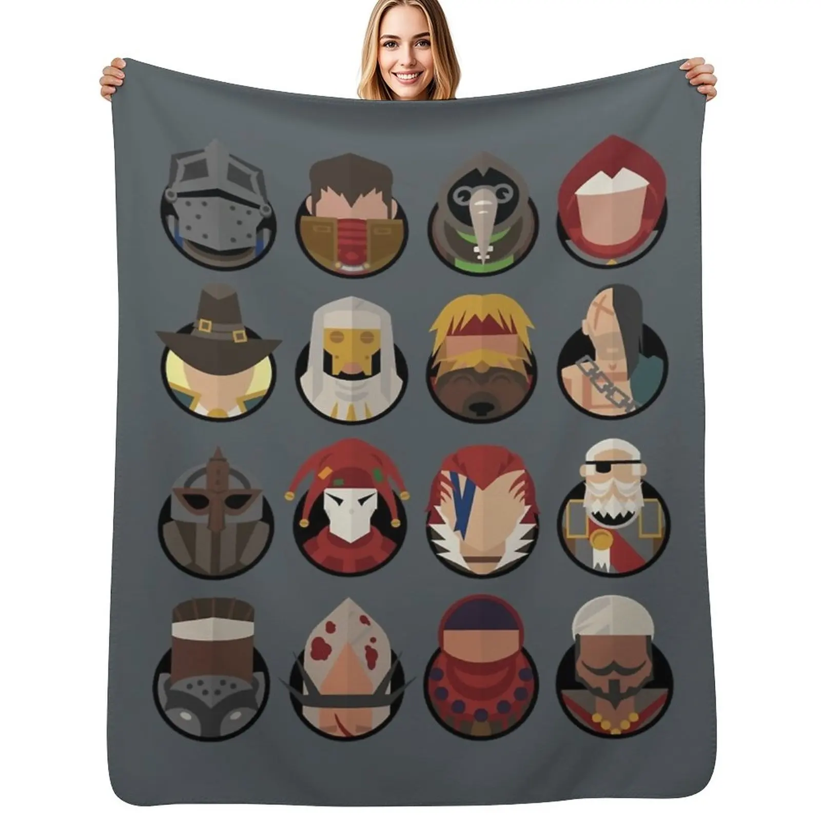Darkest Dungeon Adventurers Throw Blanket Luxurious Soft Fuzzy Blanket for Sofa Bed