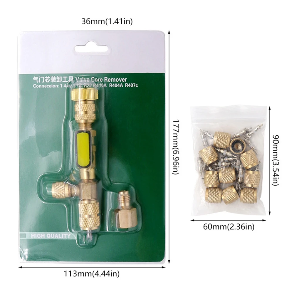 Valve Core Puller Valve Core Puller Remover R A R AC AC Ports Installation Tool Ports R R A Valve Core Remover