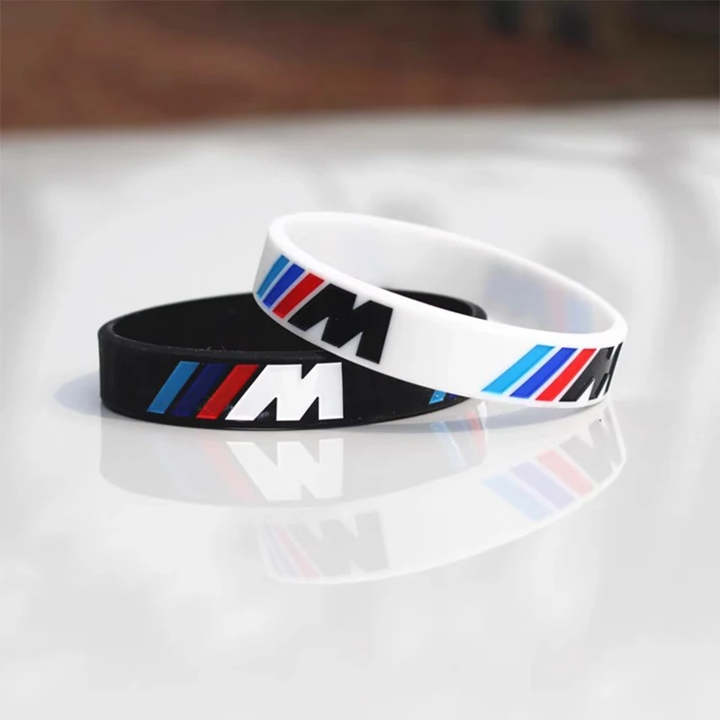 BMW Badge Bracelet M-series Sport Men Women Rubber Hand Chains For BMW E46 E90 E60 F30 F10 E39 E36 F20 G30 G20 E87 E92 E91 E30