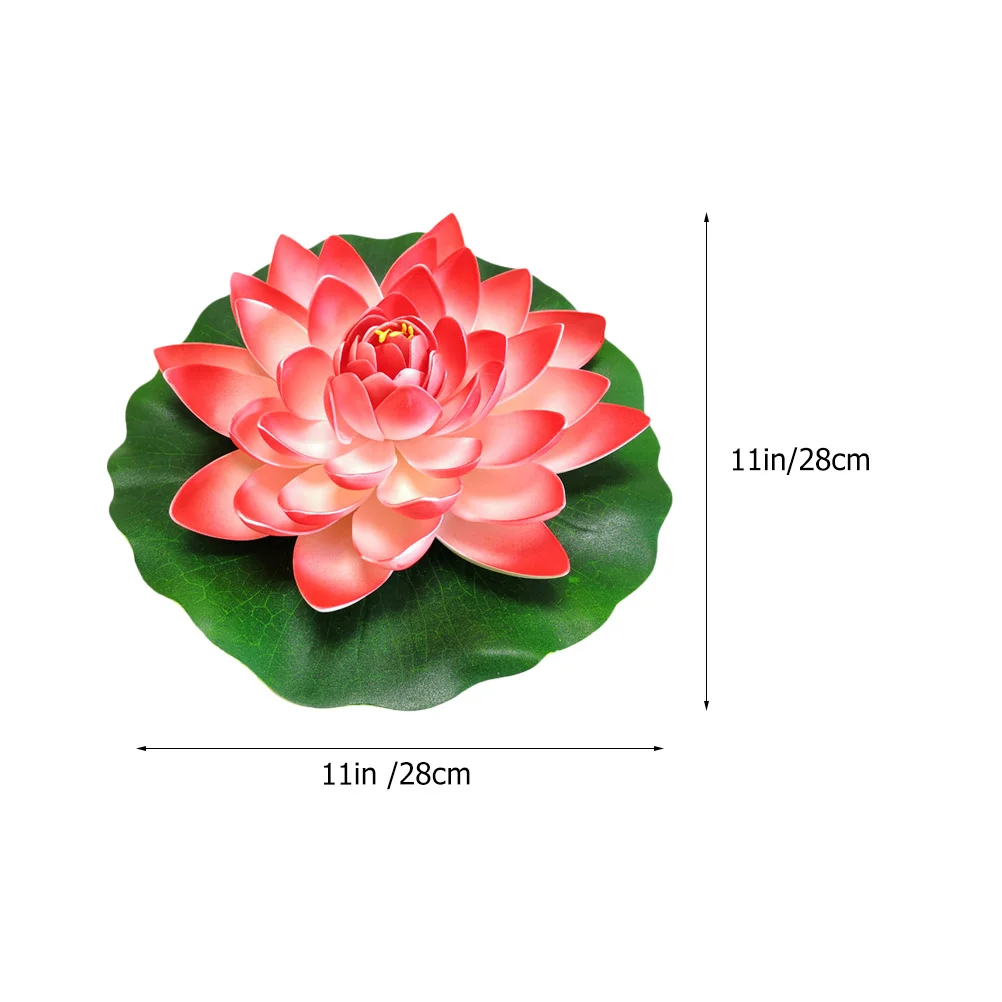 2개 인공 연꽃 장식물, 연못, 수영장, 정원용 가짜 꽃, 시뮬레이션 식물 장식, 어항 분수용