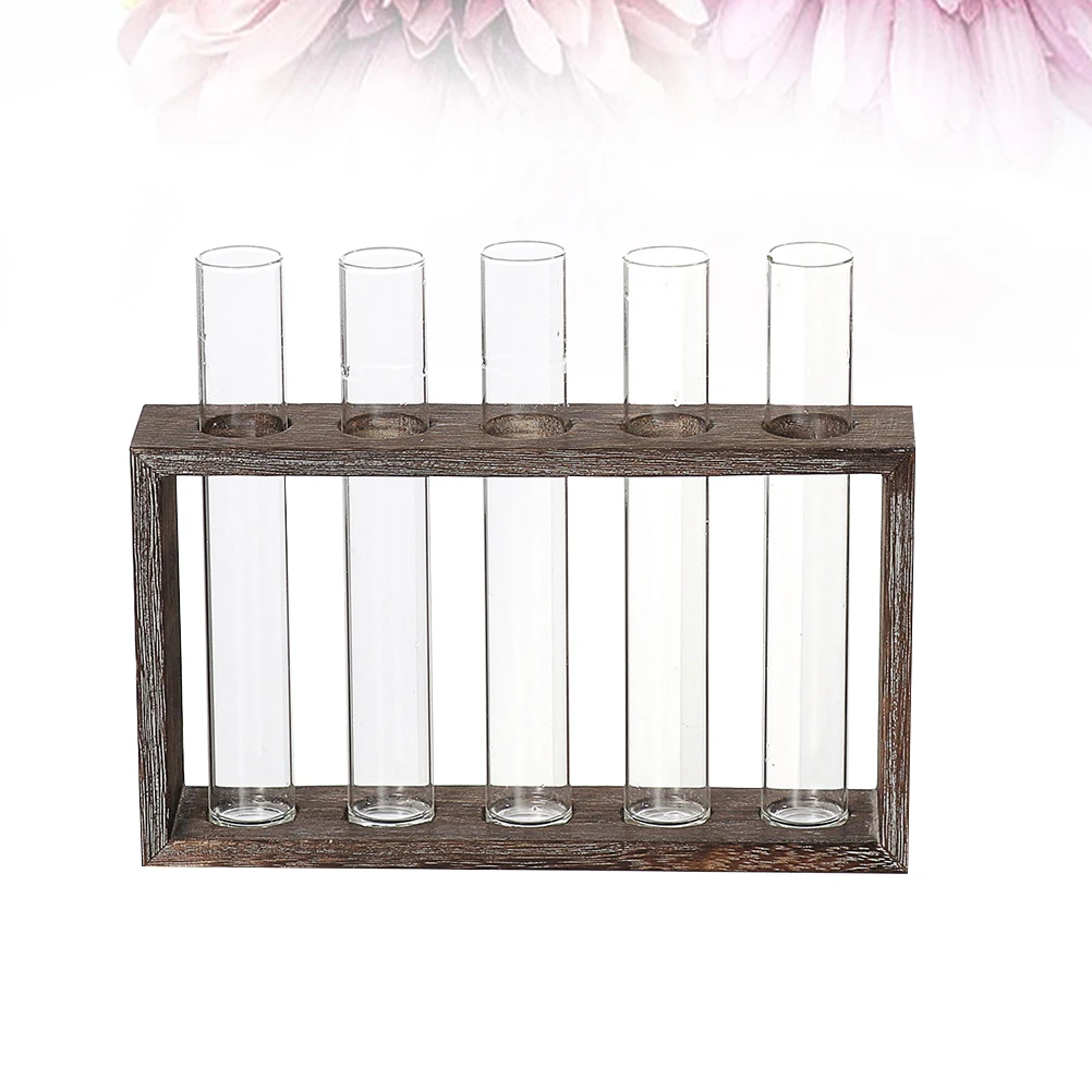 

Glass Test Tube Vase Indoor Gardening Decor for Flower Cylinder Bamboo Arranging Container