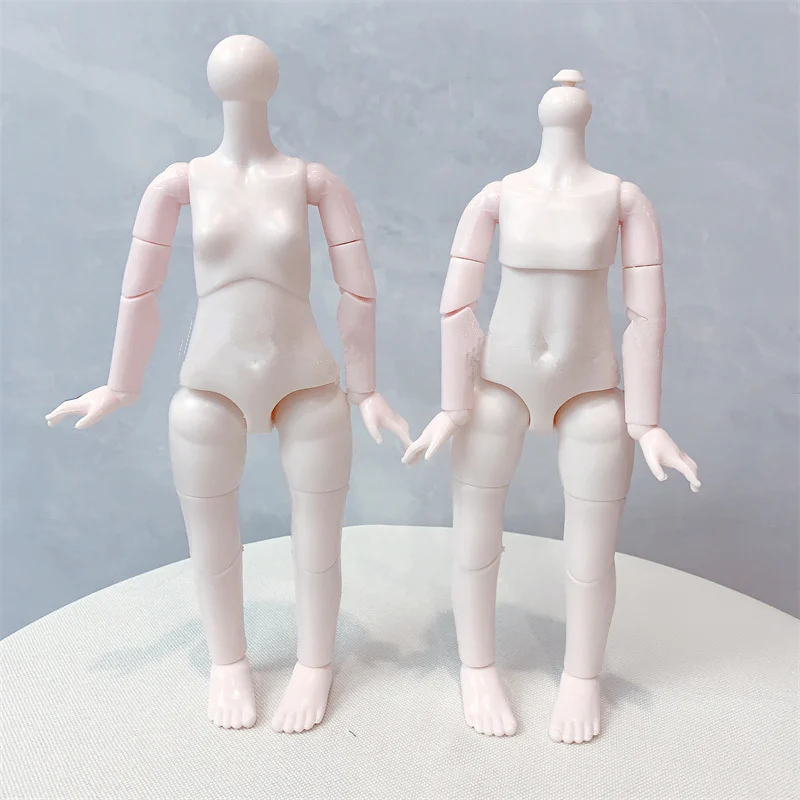 

New Doll Body 1/6 Bjd Doll Multi-jointed Movable White Pink Skin Body Girls Girl Body Accessories Play House Dress Up Toys