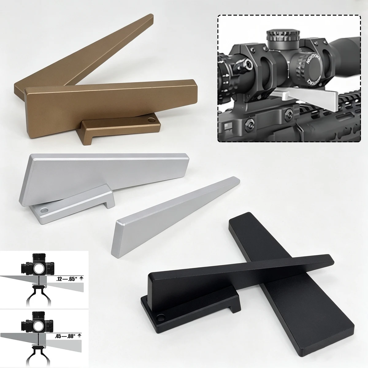 Metal 3Pcs Optic Leveler Combo Tool Kit for Scope Fine Adjustment Aluminum Adjust Leveling Scopes Smithing Maintenance Tool