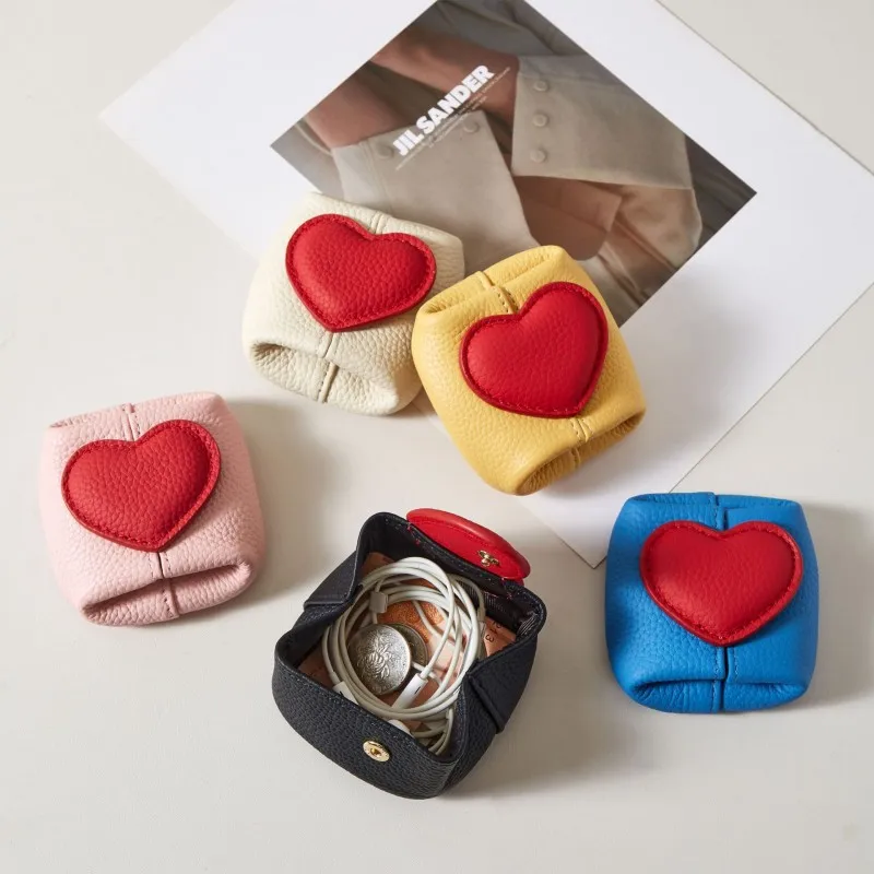 Love Coin Kleine Geldbörse - Niedliche Farbkontrastierende Tragbare Münztasche - Kleine Geldbörse Schmucketui