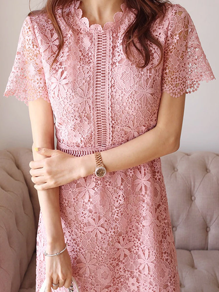 Vestido de noche coreano elegante para Mujer, vestido Formal Temperamental transparente Floral, dulce y delgado, Mini fiesta, Club, graduación, bata para Mujer